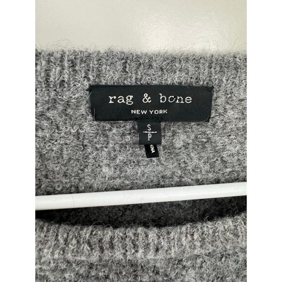 Rag & Bone Bea Alpaca Suede Knit Luxury Pullover Sweater Gray Small - Picture 7 of 7